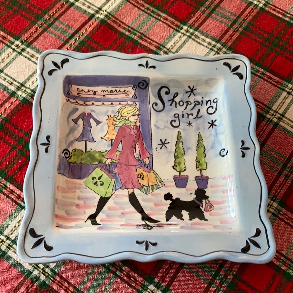 Shopping girl trinkets or key holder